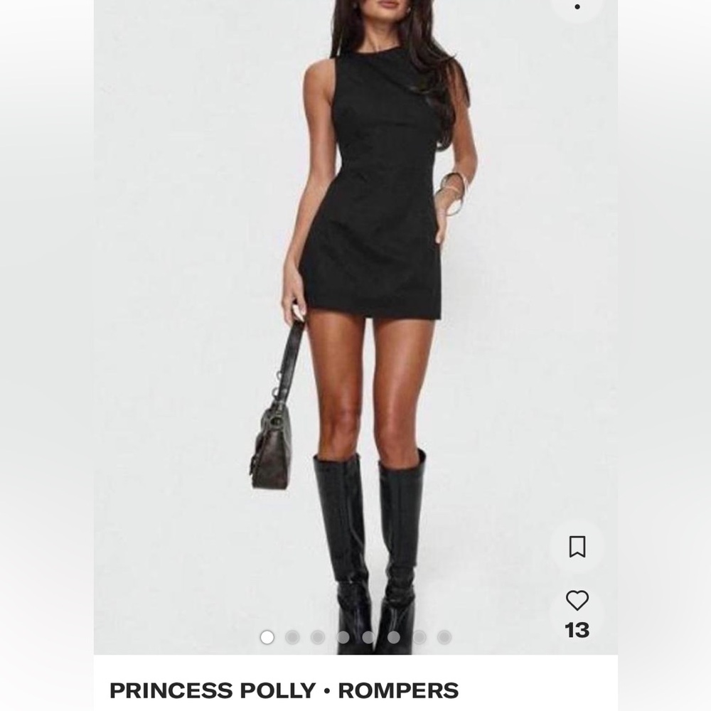 Princess Polly Elegant Black Mini Dress
